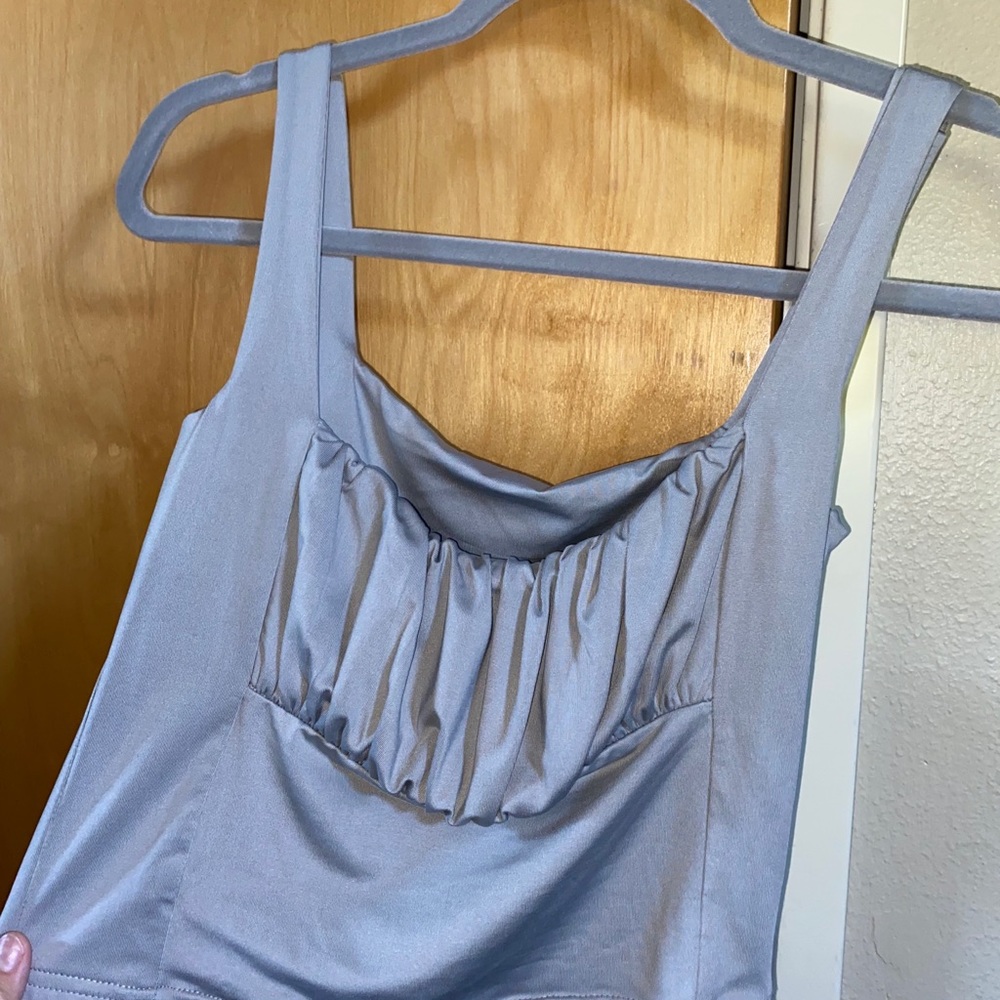 Gray crop top